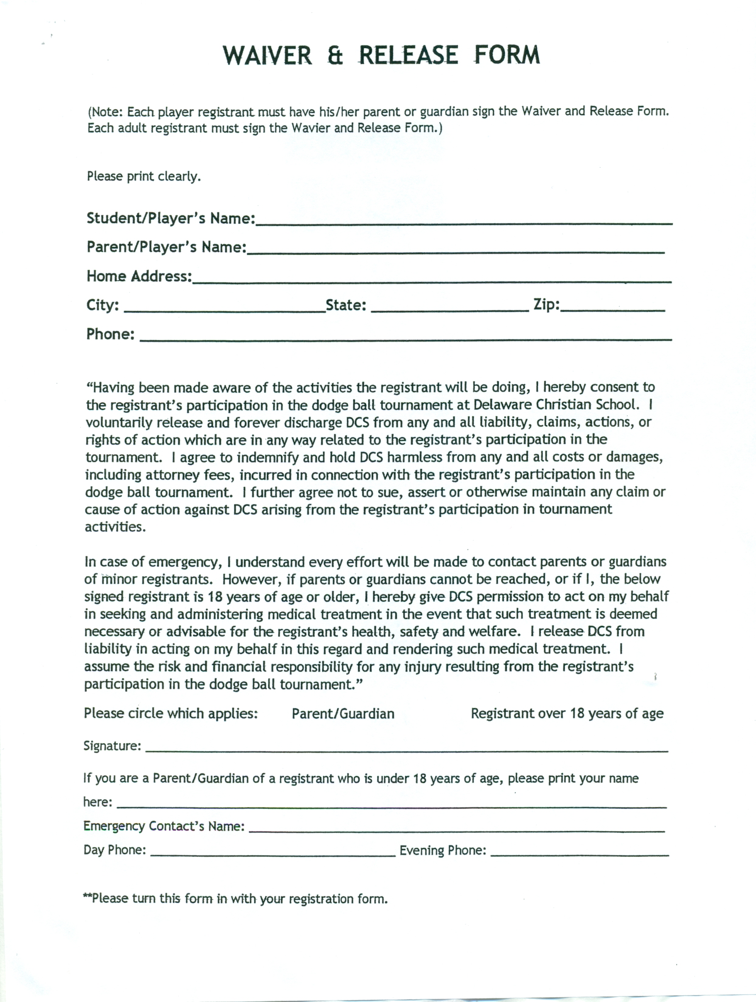 Printable Pool Waiver Form Web To Determine If Your Charges May Be